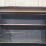 1950s English mahogany wall display cabinet