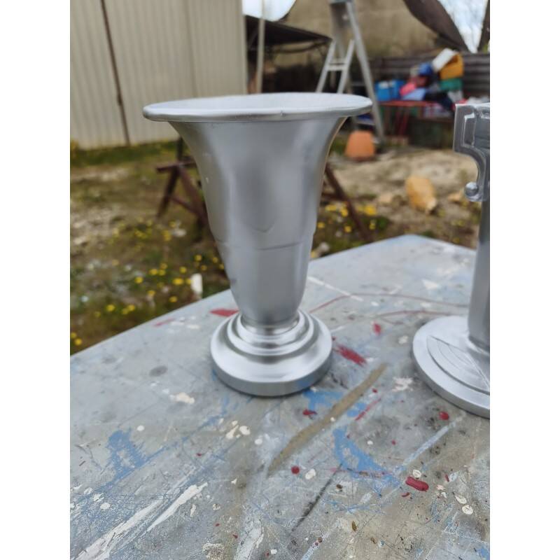 1 lot de vases en aluminium des années 30