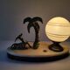 Marble night light lamp with antelope