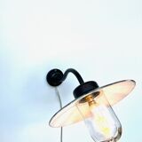 Wall lamp COL de Cygne authentic steel cast old lamp 1920 1930