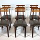 Set of six Mid-century Italian wood chairs