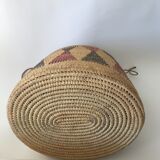 Wicker covered basket