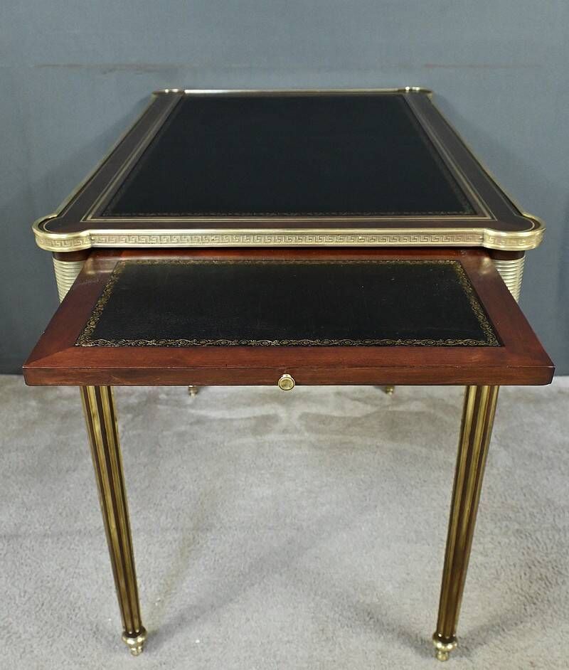 Small Louis XVI style mahogany desk, Napoleon III period – Mid-19th century