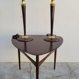 Scandinavian teak tripod coffee table 1960s