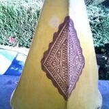 Oriental skin lamp, henna morif, yellow