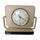Mechanical alarm clock "jaz" brass and vinyl, swivel 50s 60s