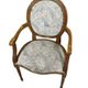 Paire de fauteuils louis XVI a dossiers médaillons