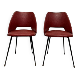 2 chaises en simili-cuir