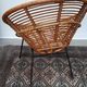 Set of armchairs "soleil" and rattan table of the years 50