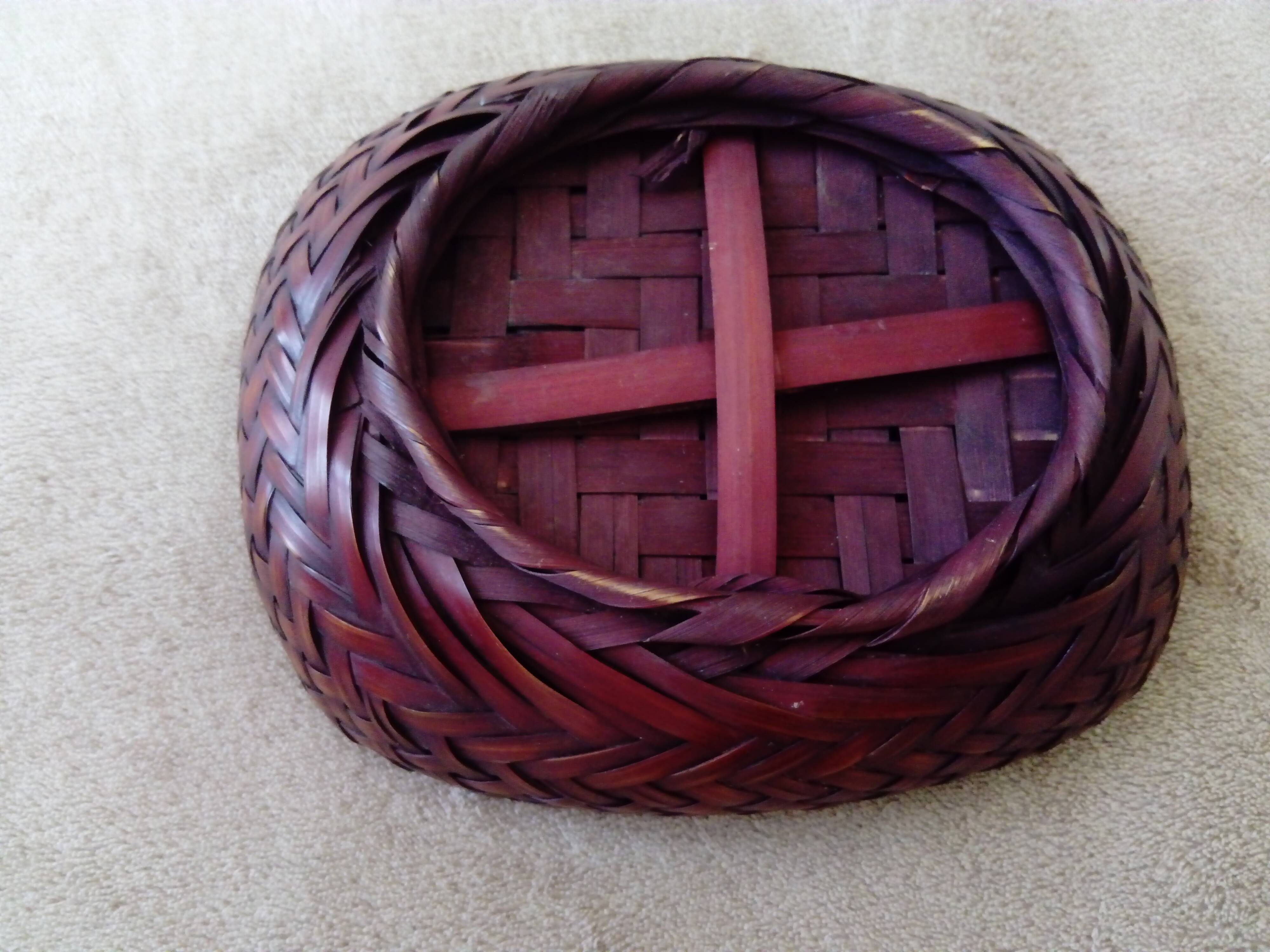 Japanese woven bamboo basket Ikebana