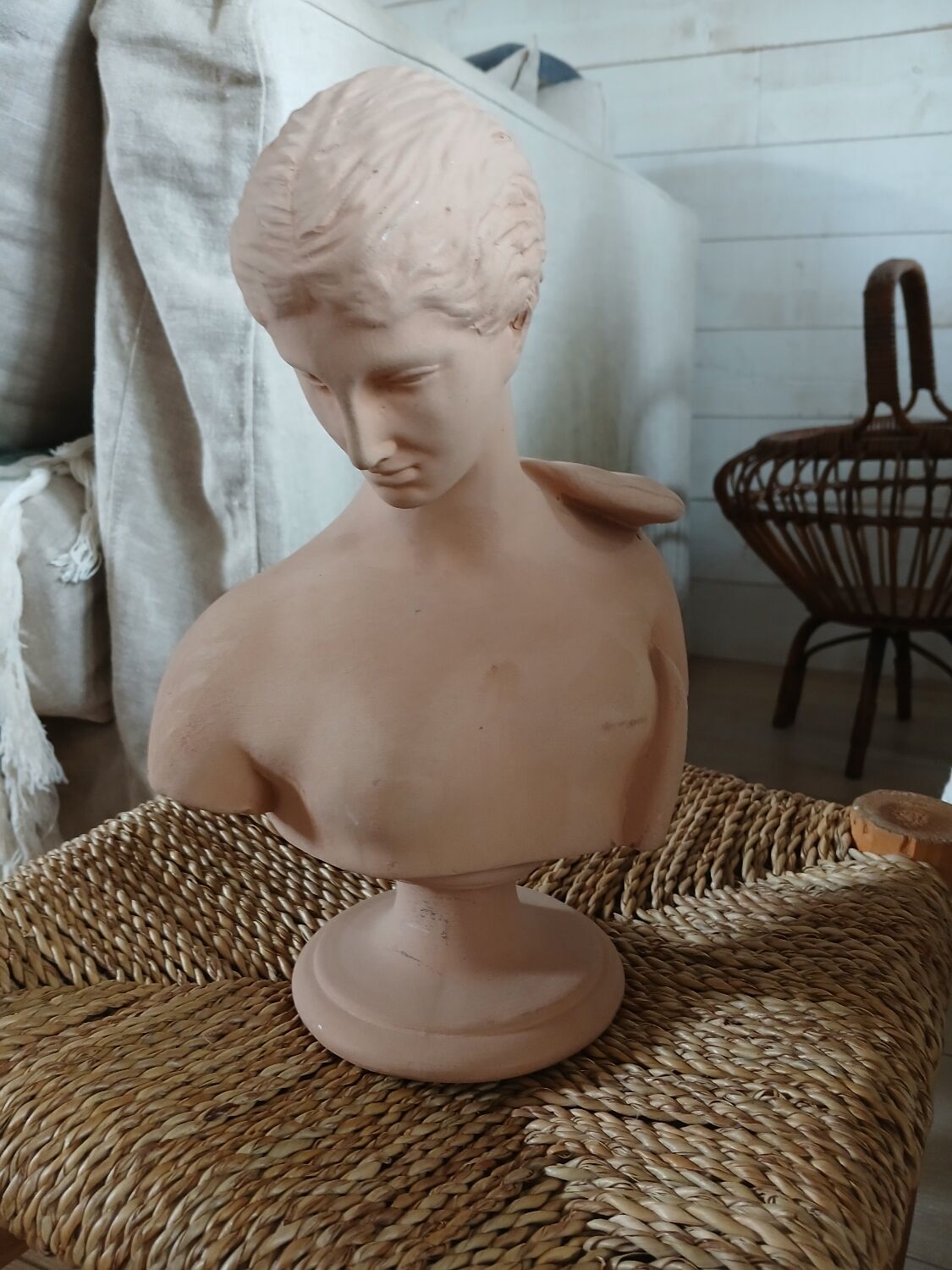 Terracotta bust of a woman