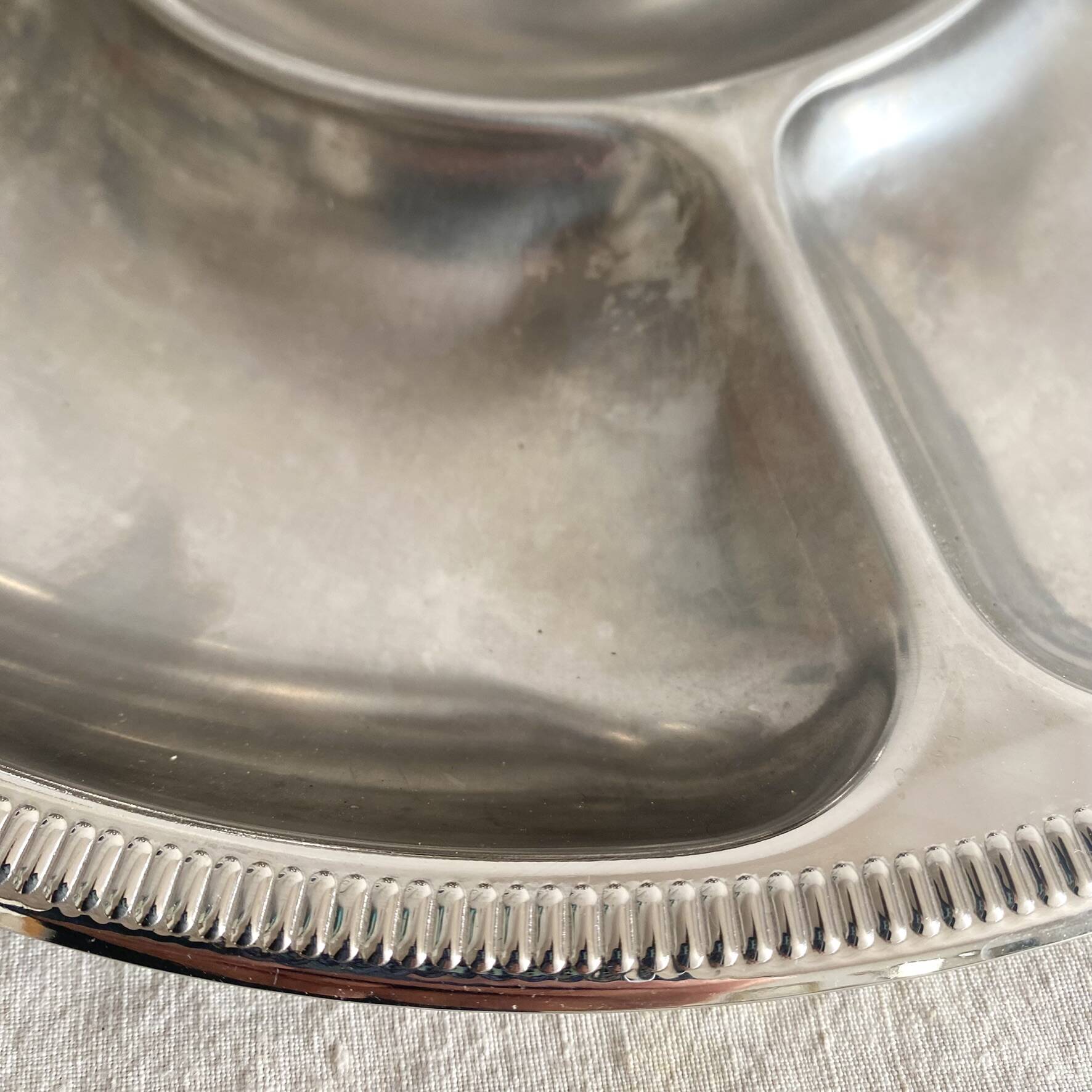 Mat stainless steel aperitif platter Jean Couzon