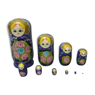 Russian dolls 10 vintage matriochkas