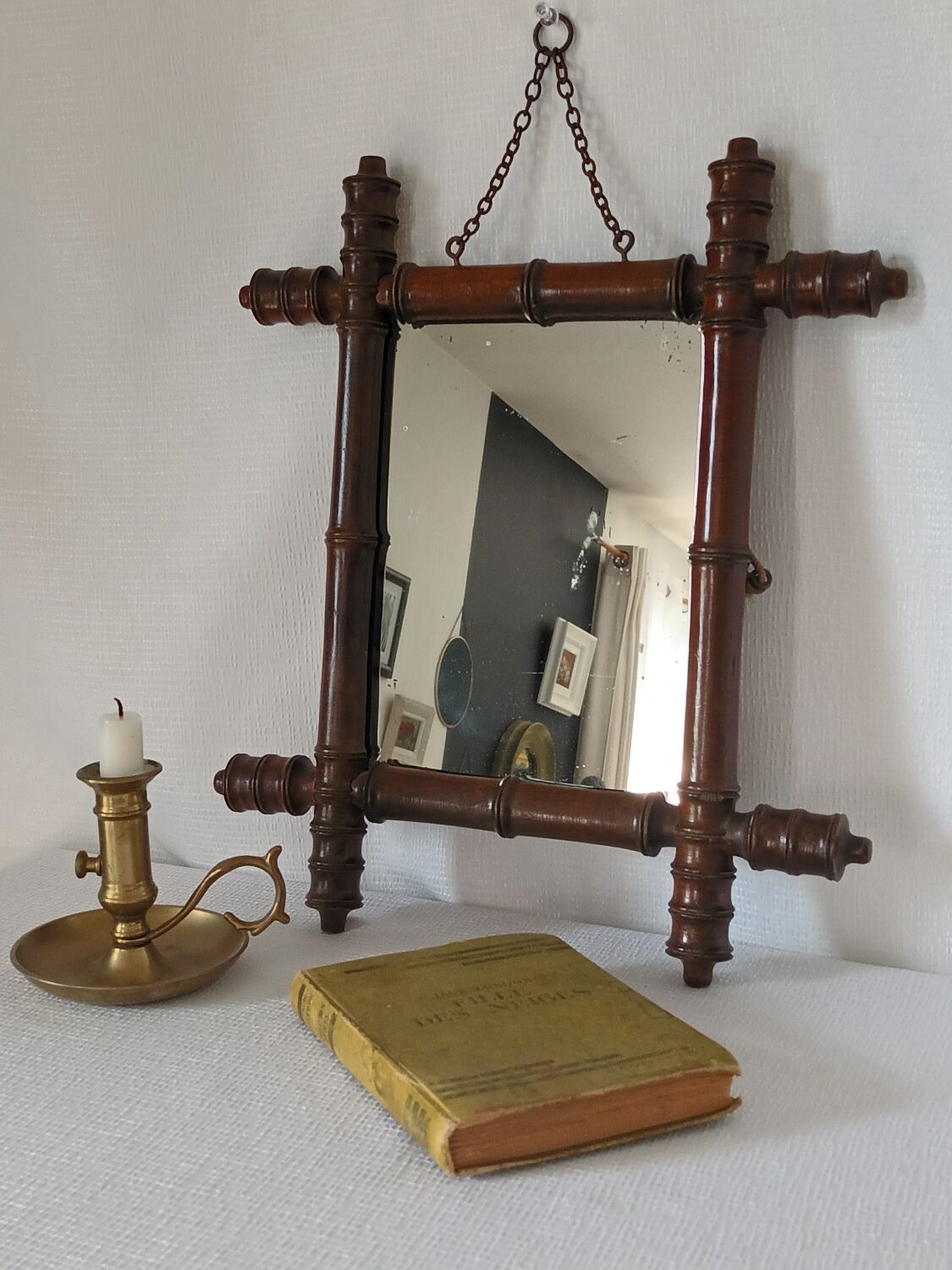 Bamboo barber mirror from the 1920s/1930s.