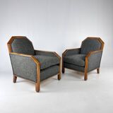 Set of 2 Art Deco Club Chairs, France, 1930s