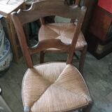 Pair of straw chairs