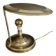 Bauhaus desk lamp, modernist in gilded brass, 1940s