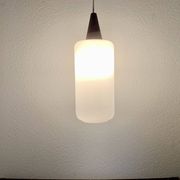 Scandinavian Pendant Lamp in Teak and Opaline, Circa 60´s