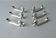 6 duck-shaped knife holders in silver metal with flower holder, Art Deco