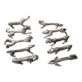 Set of ten knife holders
