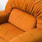 Pair of fabric armchairs Califfo Beka model 1970s vintage modernism