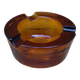 Amber glass ashtray