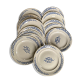 Set 6 plates 22cm, 7 plates 23cm and dish, Terre de Fer