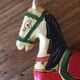 Wooden rocking horse, decorative, artisanal