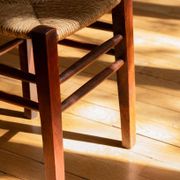 Wood and straw stool - Rustic style