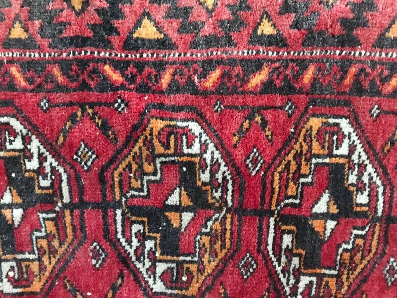 Handmade Afghan Turkmen rug 98x178 cm