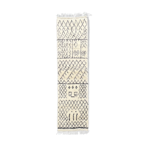 Tapis berbère beni ouarain couloir neuf 85x340 cm