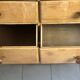 Vintage solid pine English trade counter furniture