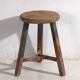Ancien tabouret patiné bleu ciel (c.1900)