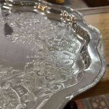 Plateau en métal argenté