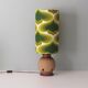 Lampe de table en poterie vintage avec un nouvel abat-jour personnalisé