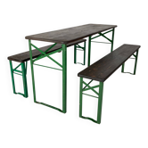 Table et bancs de bière allemands vintage de longueur sur mesure