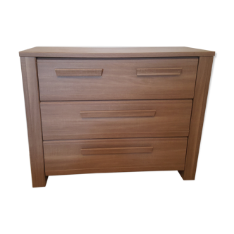 Chest of drawers wood-plated grayoak