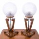 Pair of Art Deco lamps, Poland, 1950s.