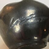 Pair of vases prick organic design flowers, signed 50s