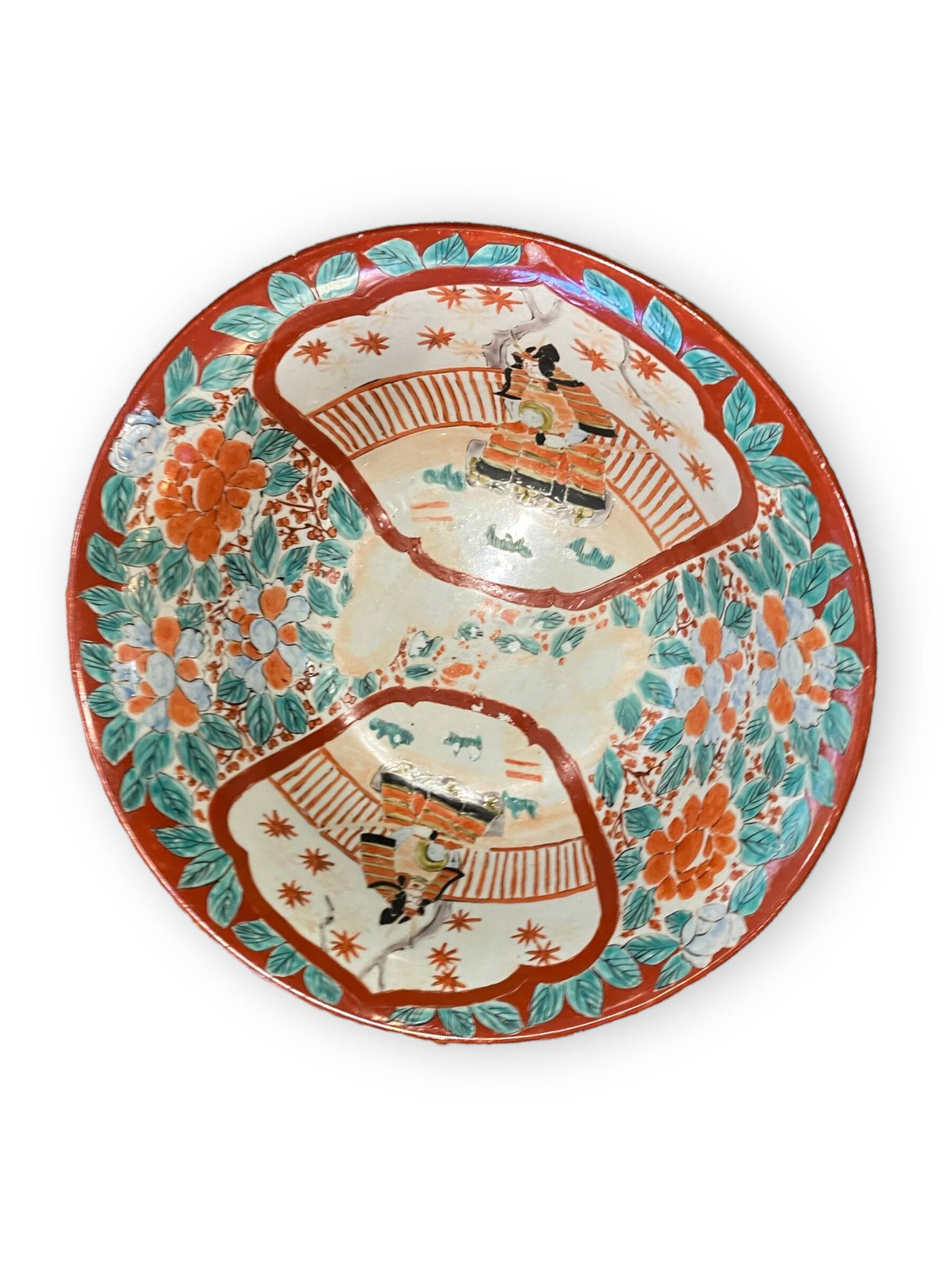 Huge porcelain cup of Imari XIXth Samurai decoration