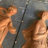 Paire de plaques murales décoratives du 19e siècle