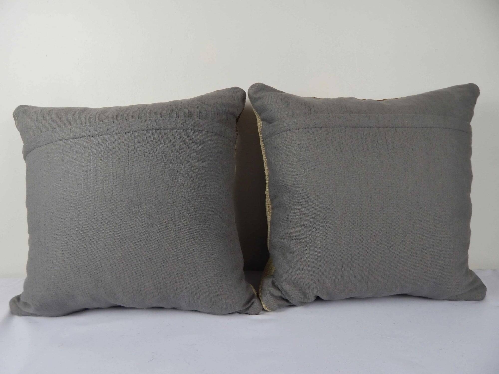 Set of 2 vintage kilim cushion covers 46x46 cm