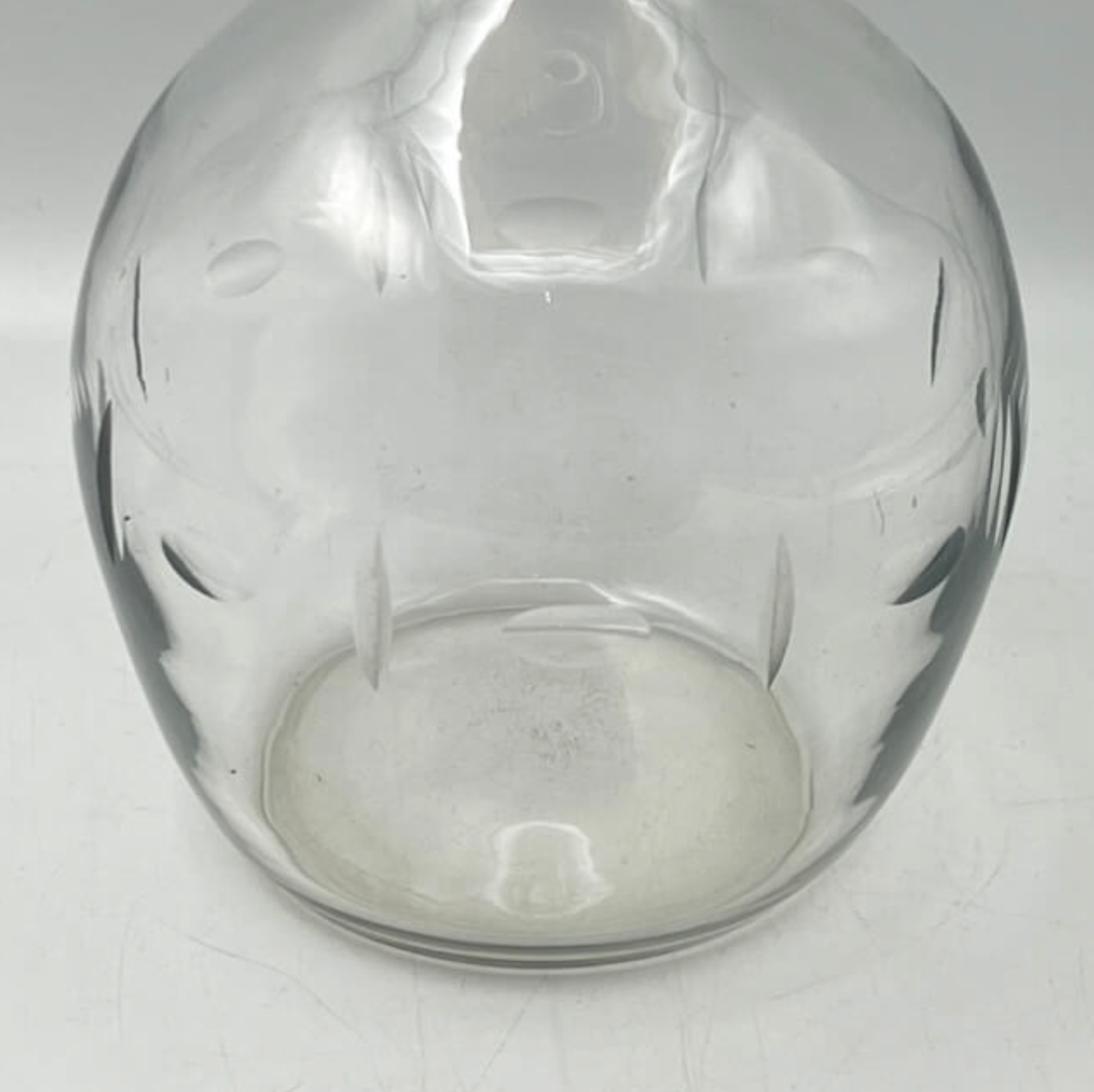 Engraved glass decanters