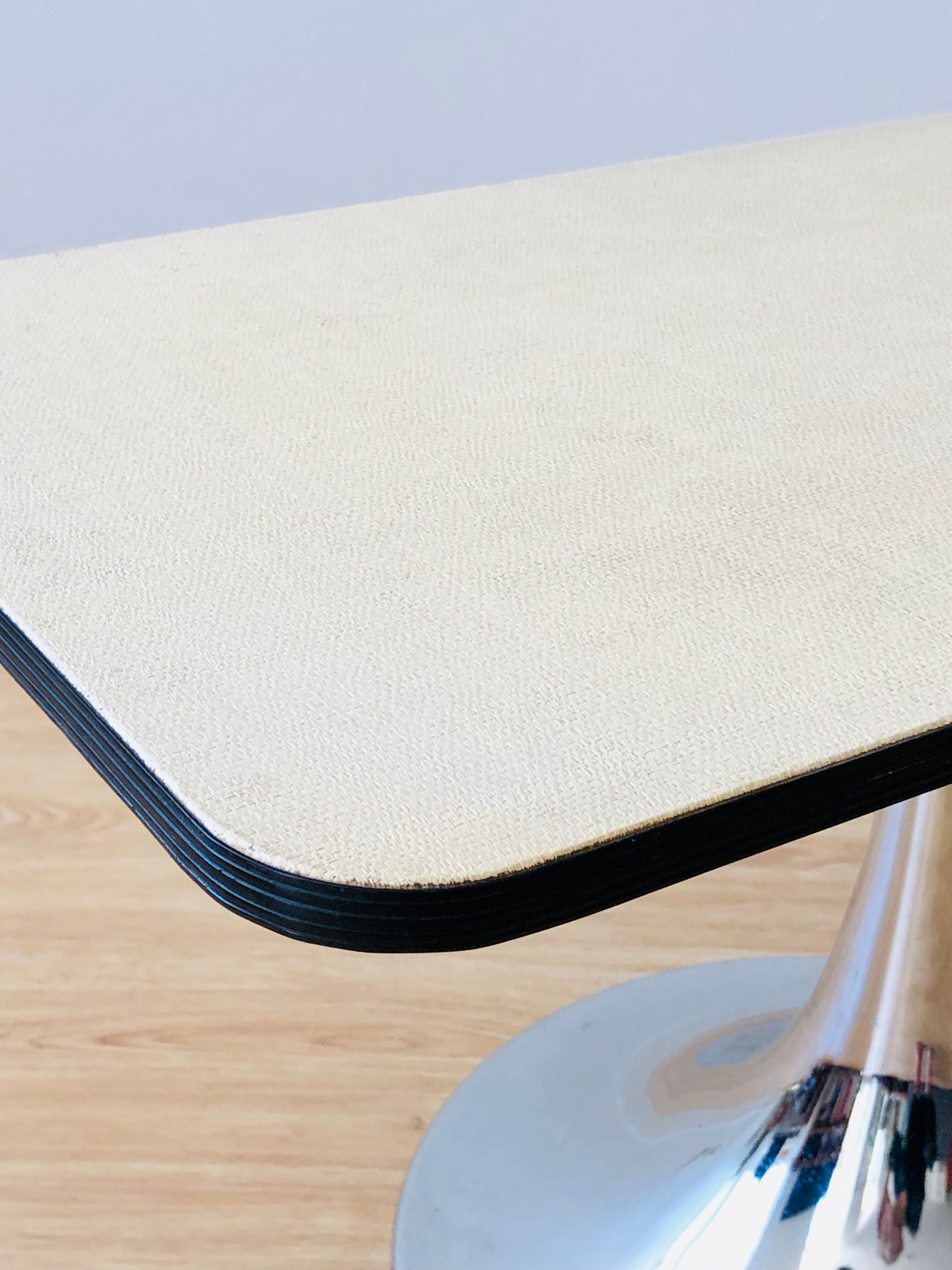 Vintage coffee table chrome tulip foot