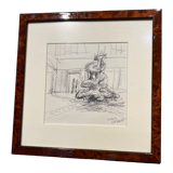 Framed drawing