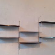 Modular wall shelf self, for mofp, 1960.