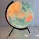 Vintage globe 1975 terrestrial tripod glass Taride world map - 28 cm