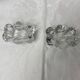 2 crystal salters and their crystal spoons "Daum France"