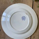 Plate with blue floral decoration KG Luneville