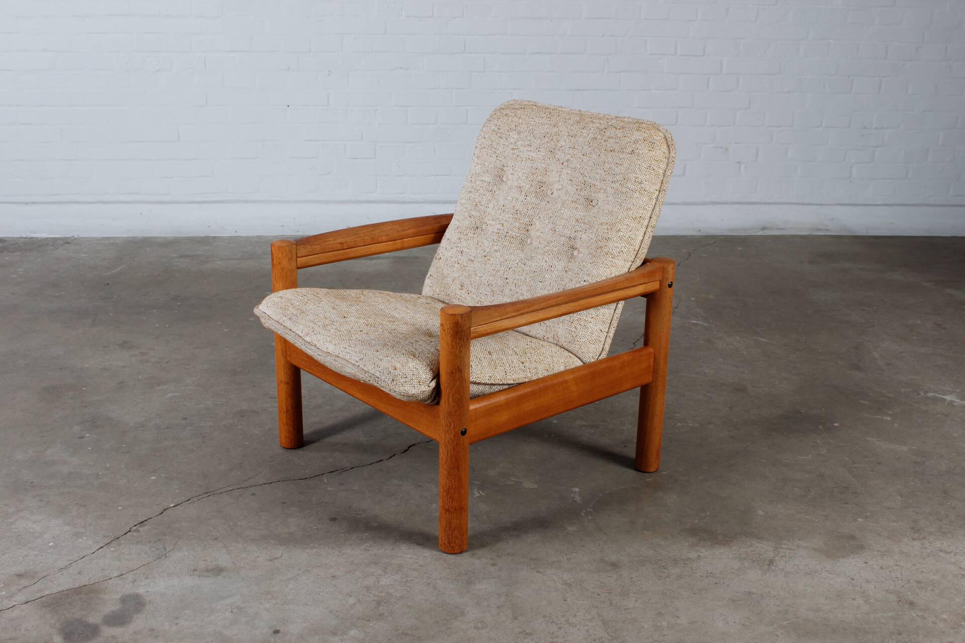 Vintage Teak Sessel Easy Chair dänisch Domino Møbler 60er 70er